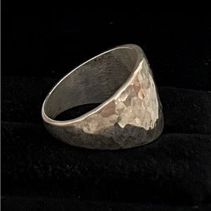 Hammered Silver Ring 925 stamped